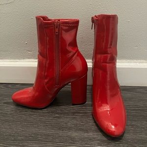 Red Patent Boots